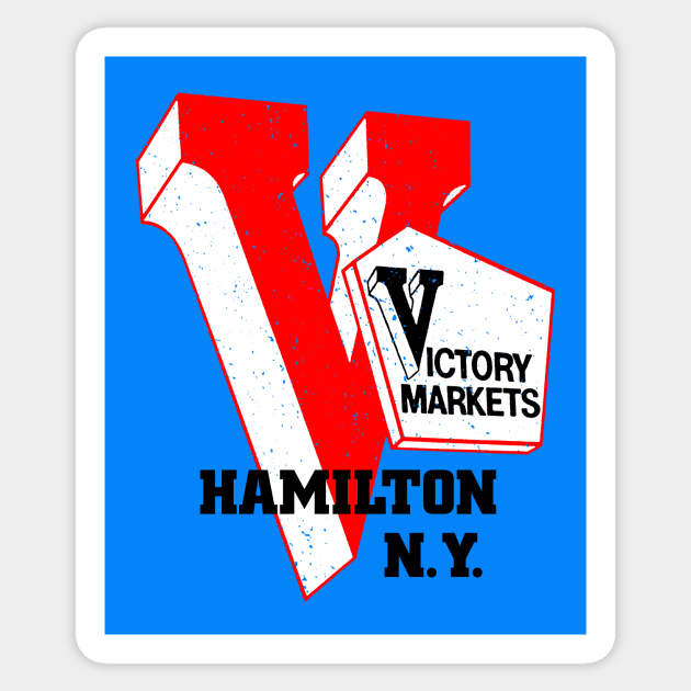 Victory Market Former Hamilton NY Grocery Store Logo Sticker by MatchbookGraphics